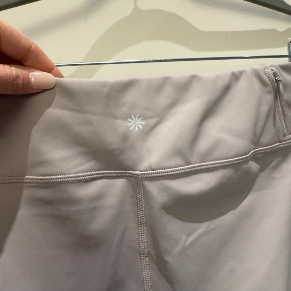 Athleta Gray light faded bottom Leggings with Elastic Waistband Faded - Picture 5 of 11